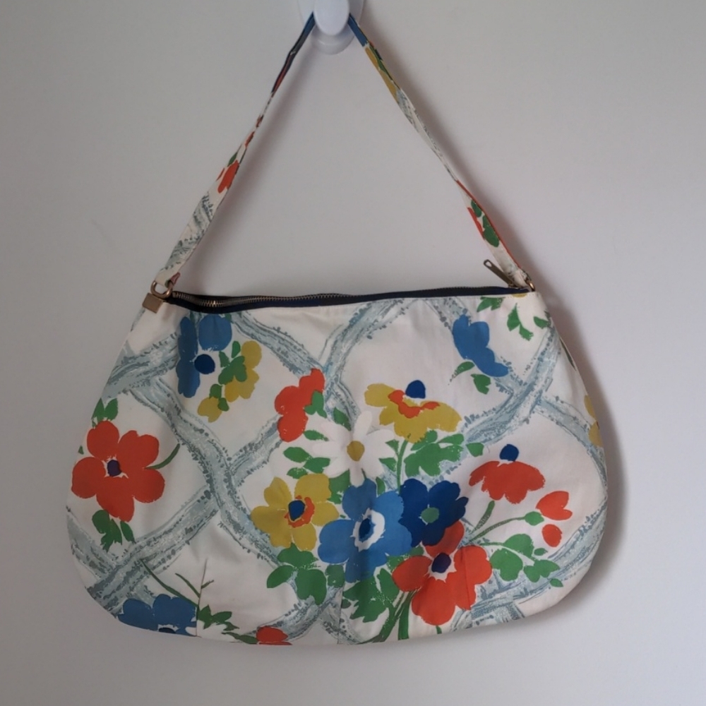 Margaret Smith Vintage Painted Flower Purse